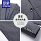 
ROMON casual suit men's formal top loose jacket 2025 spring and autumn suit knitted elastic middle-aged commuting gray gray [houndstooth] 1127 3XL 190 [recommended 175-190Jin [Jin equals 0.5 kg]]