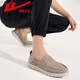 Huili Pedal Men's Chaussures Summer Breatchable Nouveau style Chaussures Dad Casual Soft Sole Lazy Old Pékin Chaussures Touvas Chaussures Khaki 1448 41