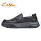 Celer casual leather shoes for men winter new men's leather shoes business versatile commuting work shoes round toe soft sole men's shoes black set of feet 40