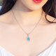 Haikai necklace women's topaz pendant gemstone necklace luxury jewelry Chinese Valentine's Day birthday gift for the elderly Swiss blue topaz necklace one thing one certificate