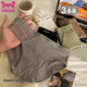 Catman (miiow) nahtloser pures Baumwollunterwäsche für Frauen mit mittlerer Waist mit atmungsaktivem 5-Baumwoll-Schritt sexy reine 2025 DY3889#-White + Black + Pink + Grey + Green L geeignet für 80-105jin [Jin gleich 0,5 kg]