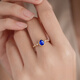 Haikai Ring Women's Blue Sapphire Water Drop Ring 18 Gold Luxury Jewelry Valentine's Day Birthday Gift Sapphire Ring/79 Points