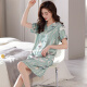 Modal high-end nightgown for women summer ice silk short-sleeved long pajamas new summer simulated silk home clothing dress 9928 M[90-110Jin[Jin equals 0.5 kg]]