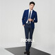 Jodoll Jodon Mulberry Silk Suit Set Top's Sexy Business Business Casual Lool Traje de lana a rayas Blue oscuro 54 A