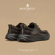 Montagut Light Luxury Business Men's Shoes New Autumn and Winter High-end First-layer Calfskin Soft Thick-soled Heightened Casual Leather Shoes for Men Brown (Leather Shoe Size) 42