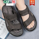 卡帝乐鳄鱼（CARTELO）凉鞋男潮夏季2025新款防滑软底男士拖鞋夏天外穿开车休闲真皮凉拖