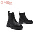 Goldlion thick-soled Martin boots for women new autumn and winter women's boots versatile casual leather boots for women black plush 36