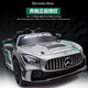 Mercedes-Benz CAR para niños asientos de cuatro ruedas para personas, control remoto de bebé balanceando, niños y niñas, niños, juguetes para bebés, automóvil [gris plateado pintado] Función completa + Bluetooth + rueda blanda