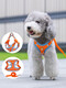 Hui Chong Er Teddy Dog Leash Vest Type Small Dog Chain Bichon Pomeranian Harness Pet Outdoor Dog Leash Orange + 1.5 Meter Flat Rope M Code (Recommended 7-13 Jin Jin equals 0.5 kg)