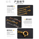 Yuyao double buckle head 18k gold extended chain pearl necklace bracelet extended color gold accessories anti-fall artifact rose gold 4.1 cm - 18k gold (double buckle) Chopard chain / about 1.5mm thick