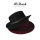 Same style as Mr DUCK show, Australian 100% wool flat hat for women to keep warm in autumn and winter, red top hat, Qiji red New Year match, agarwood plain black (100% wool)-MW362171 S (suitable for head circumference 52-54cm)