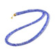 Junpo Tanzanite Necklace Blue Purple Gem Bead Bracelet Couple Crystal Bracelet Bare Stone Pendant Clavicle Chain Necklace Necklace Bead Diameter About 3mm - Chain Length About 40+3