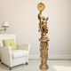 European floor clock living room vertical clock fashion creative floor ornament decoration simple pendulum clock ivory white 109+838 gold