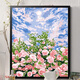 Clcey Digital Oil Painting DIY Blumenlandschaft Cartoon handbemalte Füllung handgefertigter DIY-Acrylölmalerei Dekoratives Malmal