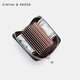 CinvaiKrose official website small c/k cowhide card bag for men's new coin wallet storage card ID card card clip 520 birthday gift CK card bag - black [Practical for my husband and boyfriend] 12 pieces