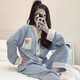 
Yalu pajamas women's 2025 Spring and Autumn New Long Sleeve Korean Style Simple Loose Casual Women's Home Clothing Set 3883 M [75100Jin [Jin equals 0.5 kg]]