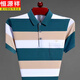 
Hengyuanxiang men's short-sleeved T-shirt in summer new style striped loose cotton pocket half-sleeved lapel polo collar shirt men's top HHHJ733 Lake Blue 175/XL Recommended 135-155Jin [Jin equals 0.5 kg]