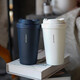 LOCK/LOCK Meet the Yuanqi Insulation and Cold Coffee Cup Bounce Cover Men and Women's Beauty Water Cup 400ML Blue LHC3271NVY