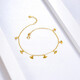 Saturday Lucky Yellow 18K Gold Anklet for Women Flower Shell Color Gold Anklet KH081152 21+2cm Birthday Gift