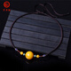 Wanzhou Whale Natural Chicken Fat Yellow Beeswax Transfer Bead Pendant Women's Clavicle Chain Sweater Chain Pendant Amber Turquoise Necklace Gift Beeswax Ball Bead Pendant