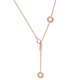 Sen uses 2025 18K rose gold gold O-shaped adjustable love necklace k gold plain gold women's necklace 18K gold 45cm1.75g