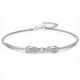 LAOLATU pt950 platinum diamond bracelet for women platinum diamond bow Chinese Valentine's Day gift for wife and girlfriend Pt950 platinum diamond bow bracelet