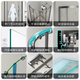 Jomoo customized curved sector sliding door shower room glass partition dry and wet separation 12 sector gun ash 1000mm*1000mm*1900mm does not include steam