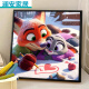 Clcey Crazy Zoo City Digital Pintura al óleo linda Cartoon Crazy Zoo City Digital Pintura al óleo SJ13555 50*50 cm Apretado marco interno de madera maciza en espesas + marco externo