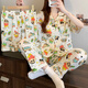 Ziweiqi niedliche Buntstift Shin-Shiba-Pyjamas Frauen dreiköpfige Spring-Strickjacken kurzärmelige Hose Kleidungsanzug Großhandel 14124 170 m Vorschläge 80-95