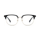 Calvin Klein glasses men's CK eyebrow frame is like half frame anti-blue light glasses business trend myopia glasses frame women can match astigmatism CKJ23229LB-718-5318 Gloss black + gold Wanxin HD 1.60 lens