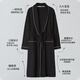 Sherceman men's nightgown men's spring cotton thin large size loose yukata solid color long simple home clothing XL