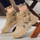 UQIAO Martin Boots Hombres de hombres High Top Summer grueso Camuflaje Camuflaje Zapatos de trabajo Desierto al aire libre Menores Agradables Zapatos para hombres Khaki [Modelo de venta caliente] 42