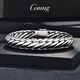 GsunG platinum men's bracelet PT950 riding whip bracelet new style solid platinum bracelet men's glossy large style priced by the gram