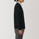 MUJI Men's Wool Washable High Gauge V-Neck Cardigan Men's Sweater Winter Men's Model AA0PFA4A Black L (175/100A)