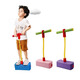 LZJV children's frog jump long and high toy balance training primary school students bouncer jumping pole jumping to promote exercise assistance pink medium size sound widening and thickening non-slip pedals