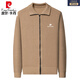Pier Cardin Oros produktiver purer Kaschmir Cardigan Herbst und Winter im mittleren Alter eingedickter Ltescher-Pullover-Pullover-Reißverschluss Jacke Kamel 9276 (100% Pilling) m