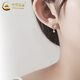 CHINA GOLD S925 Silver Interlocking Earrings Women's Jewelry Earrings Valentine's Day Birthday Gift for Girlfriend and Wife Delivery Today/Next Day Interlocking Earrings