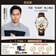 
European Pinke Swiss certified brand watches for men fully automatic mechanical watches luminous hollow flywheels for men gifts business watches European Pinke-3291-brown leather rose shell white surface