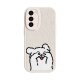 Piedras adecuadas para Huawei Mobile Telephone Case Line Puppy Maltese Perro Nuevo pareja divertida Cartoon Men lindos y mujeres Súper Hot Cape Soft Shell Case de protección Captura completa Anti-Fall [Textura Negra] -xp12083 Mate60