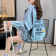 Einfache Richtung Denim Jacke für Frauen Internet Promi Trendy Kurzer loser und vielseitiger 2025 Frühlings- und Herbst-neue Denimjacke für Frauen Top 9929# Bildstil Rauchgrau 10xl S Empfohlen 80-100jin [Jin entspricht 0,5 kg]