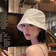 锡曼尘遮阳帽日系渔夫帽百搭夏季薄款显脸防晒遮阳太阳帽水桶盆帽帽子 卡其色