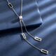 Fangnut Tuju Geometric Sweater Chain Female Long Ting Chain Young Fracket Pendant Fashion accessories New Year Gifts Give Girlfriend Gessor Geometric Sweater Chain-Silver Silver-Silver