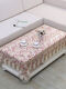 
OIVFNDQN coffee table protection mat high-end European yarn embroidered dining tablecloth lace tablecloth living room rectangular tablecloth pastoral 1518 dandelion beige cabinet 70*210CM