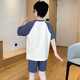 浪莎儿童睡衣男童夏季短袖薄款纯棉家居服男孩小中童夏天学生卡通套装 LTN653 165 建议160-165CM/95-115斤