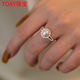 TOAY strong light freshwater pearl S925 silver ring ring simple personality temperament niche gemstone strong light freshwater pearl silver ring