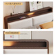Pinnzu massives Holzbett Multifunktion nordisches Hauptschlafzimmer weiches Doppelbett dicke Tafel mit Nachtlichtlager 902 1,5-Meter-Rahmenbett