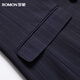 Romon suit men's double-breasted casual retro suit suit slim shopping mall same style wedding groom's dress