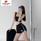 皮尔卡丹（pierre cardin）两条装网红休闲居家热裤ins夏薄款宽松阔腿刺绣爱心运动短裤 黑色+蓝色【902#】 3XL 【建议135-150斤】