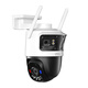 Cámara de vigilancia de Lecheng Cámara triple al aire libre HD TS8 Monitor de diálogo remoto 360 grados Implaz de agua sin ángulo muerto Visión nocturna Vista panorámica