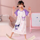 Niñera camiseta verano yugui perro princesa niña de tamaño mediano imitación para niños pijamas de pijama para niños de manga corta falda para el hogar c689 yugui tamaño de perro 8 altura recomendada 100-110 cm